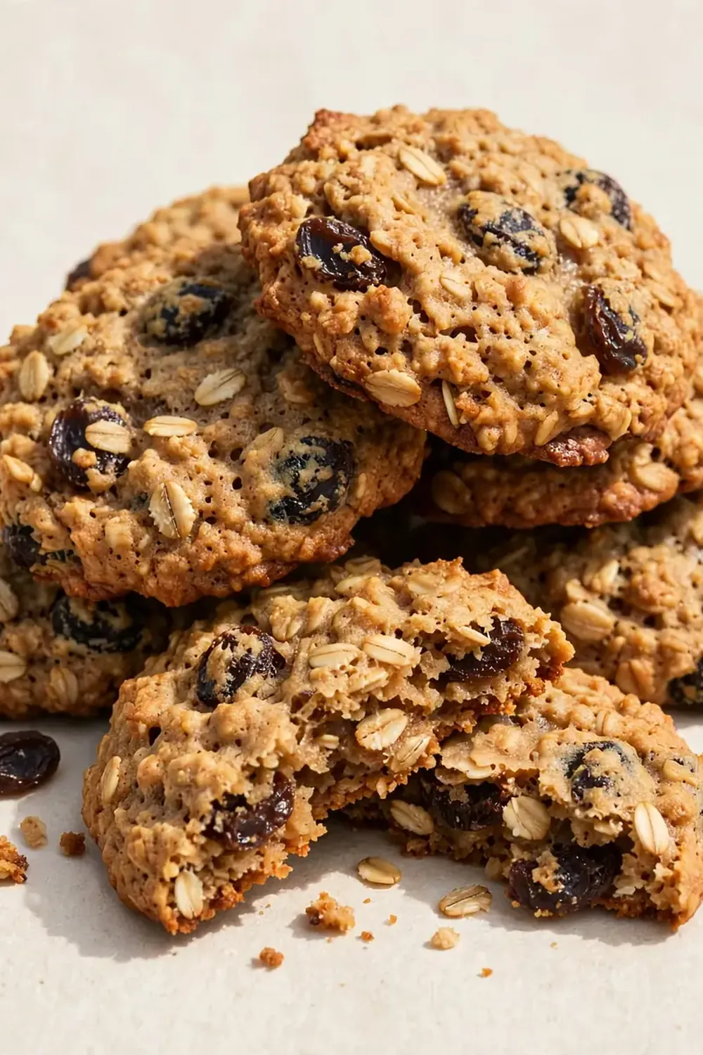 Chewy Oatmeal Raisin Cookies