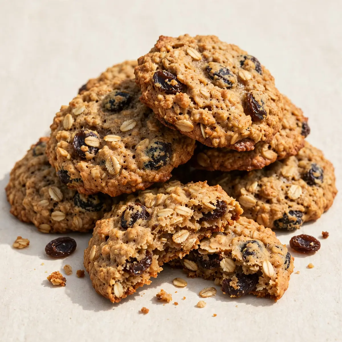 Chewy Oatmeal Raisin Cookies