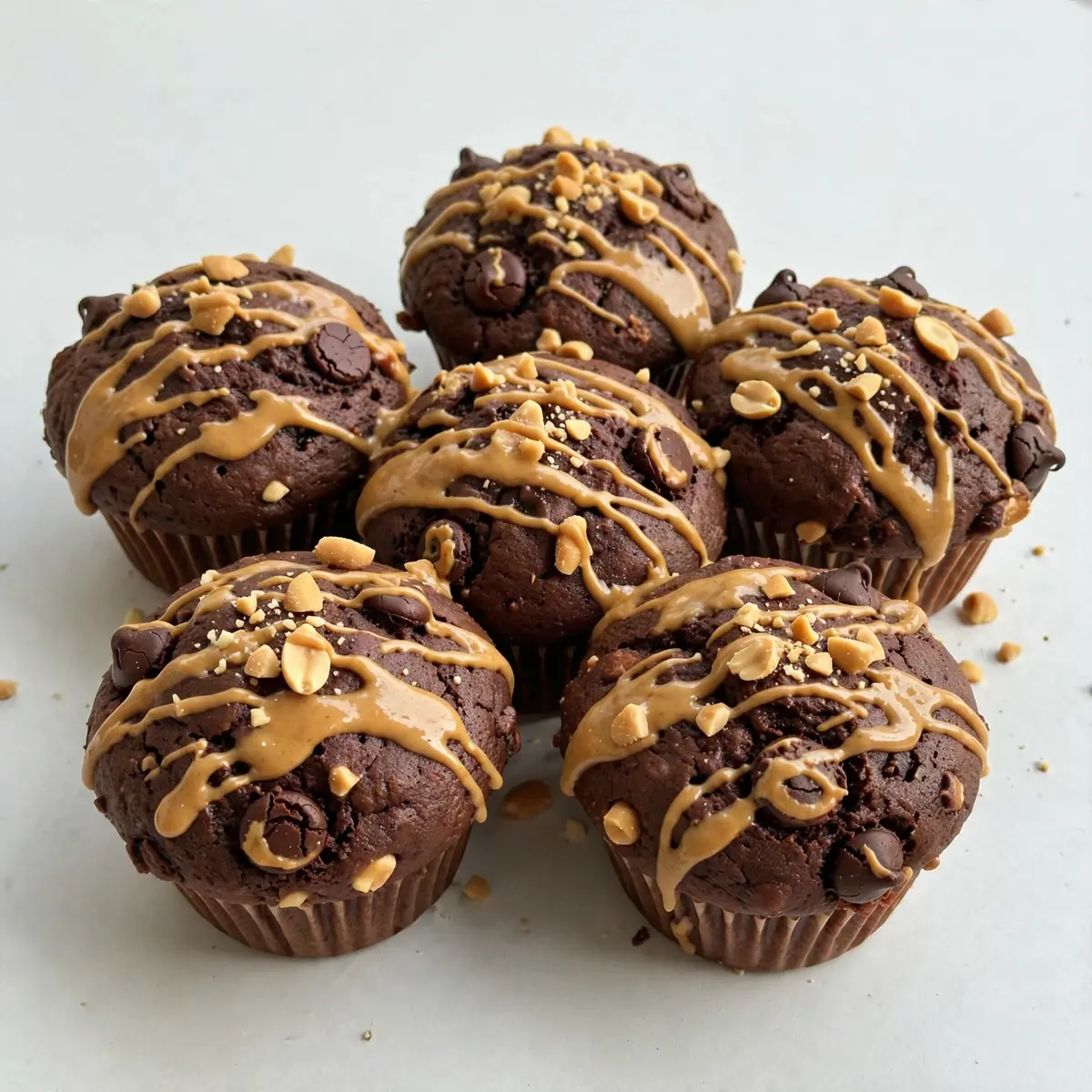Chocolate Peanut Butter Muffins