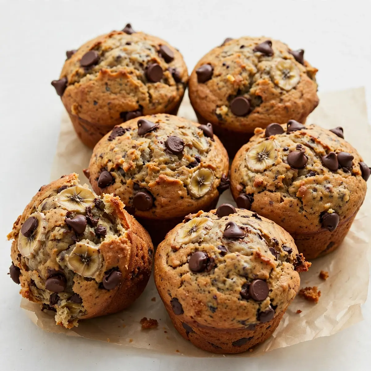 Classic Banana Chocolate Chip Muffins