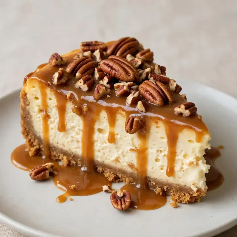 Classic Caramel Pecan Cheesecake