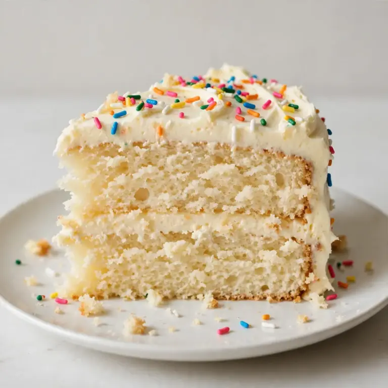 Fluffy Vanilla Birthday Cake