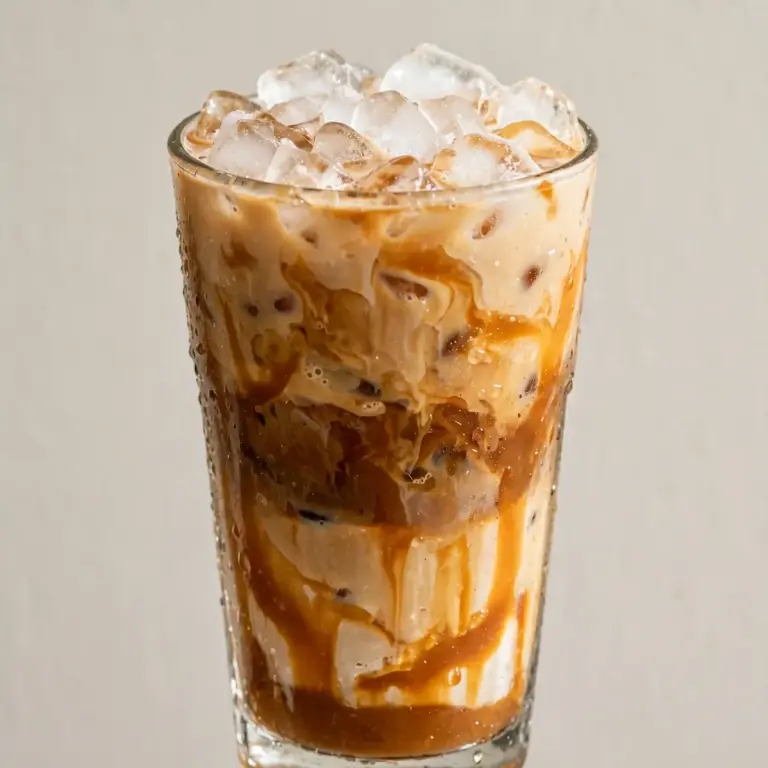 Homemade Iced Caramel Latte