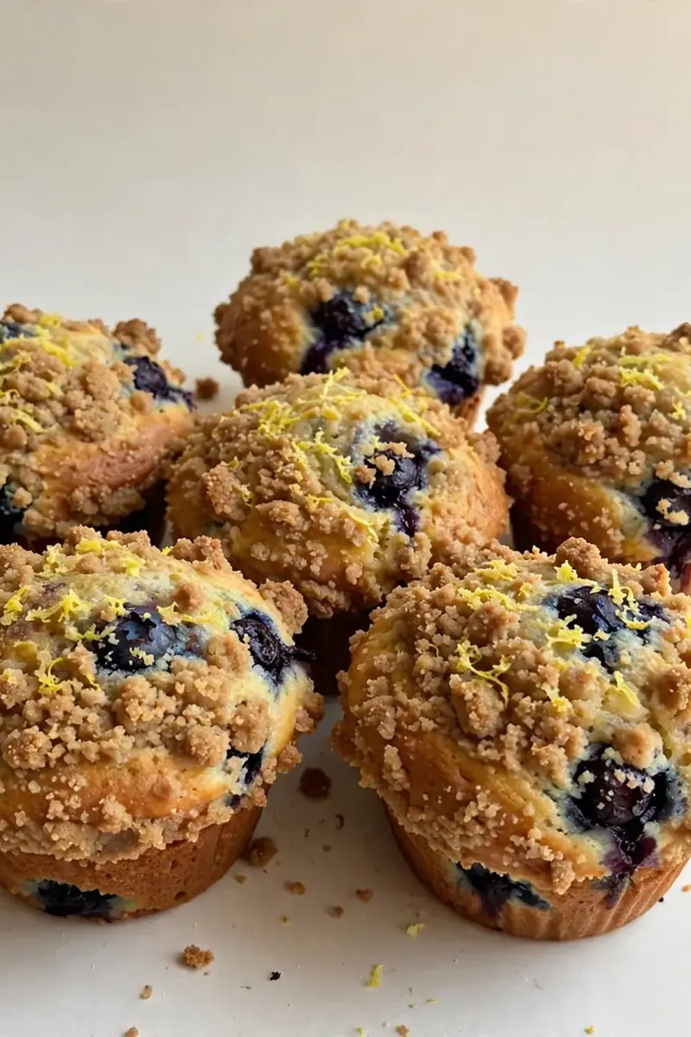 Lemon Blueberry Streusel Muffins