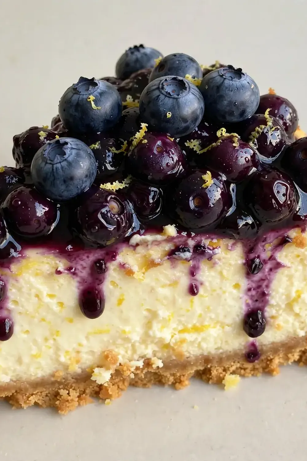Lemon Cheesecake with Blueberry Topping