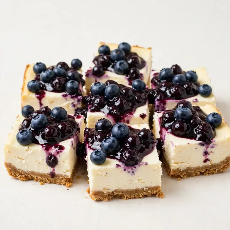 No-Bake Blueberry Cheesecake Bars