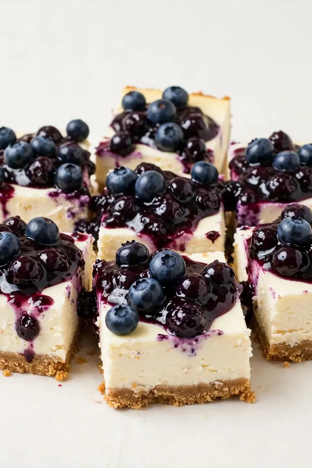 No-Bake Blueberry Cheesecake Bars