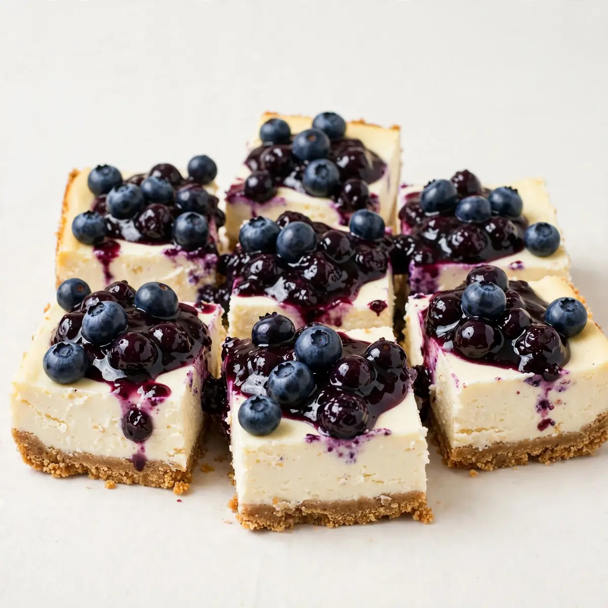 No-Bake Blueberry Cheesecake Bars