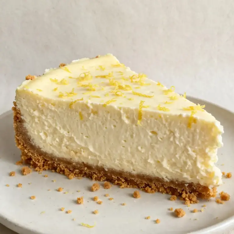 No-Bake Lemon Cheesecake With Graham Cracker Crust