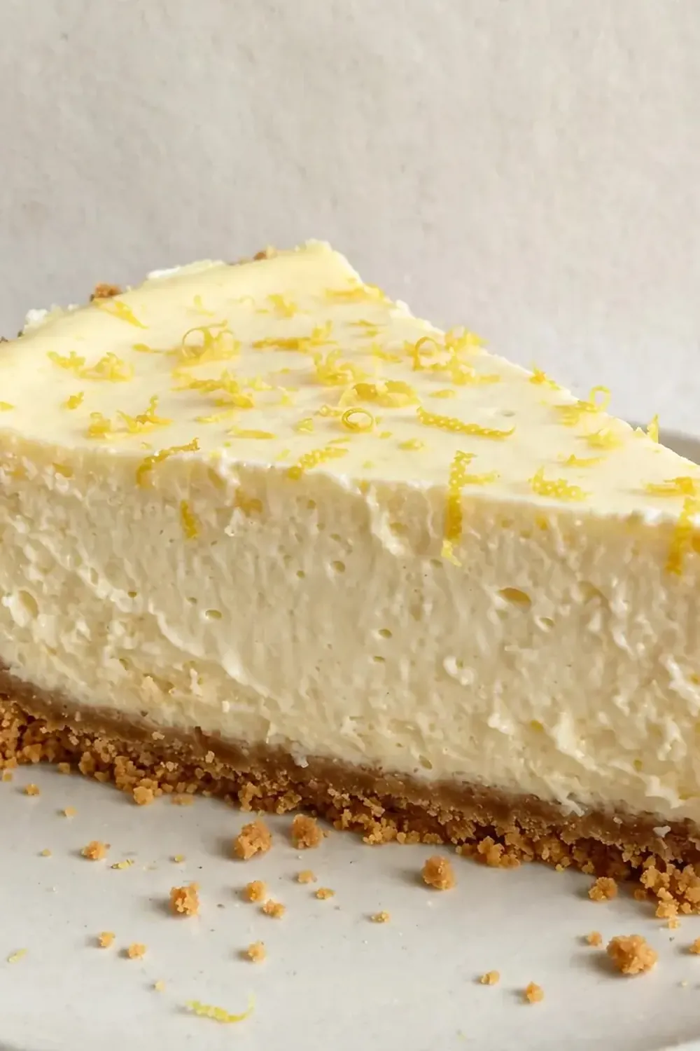 No-Bake Lemon Cheesecake with Graham Cracker Crust