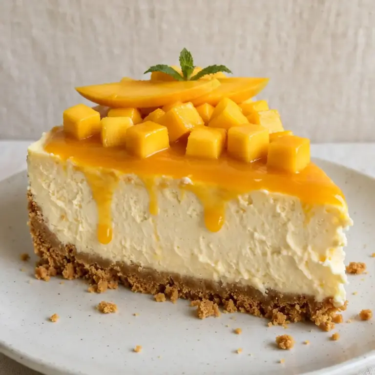No-Bake Mango Cheesecake