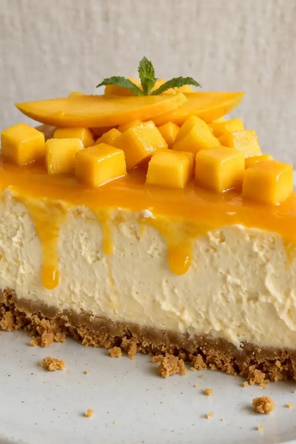No-Bake Mango Cheesecake