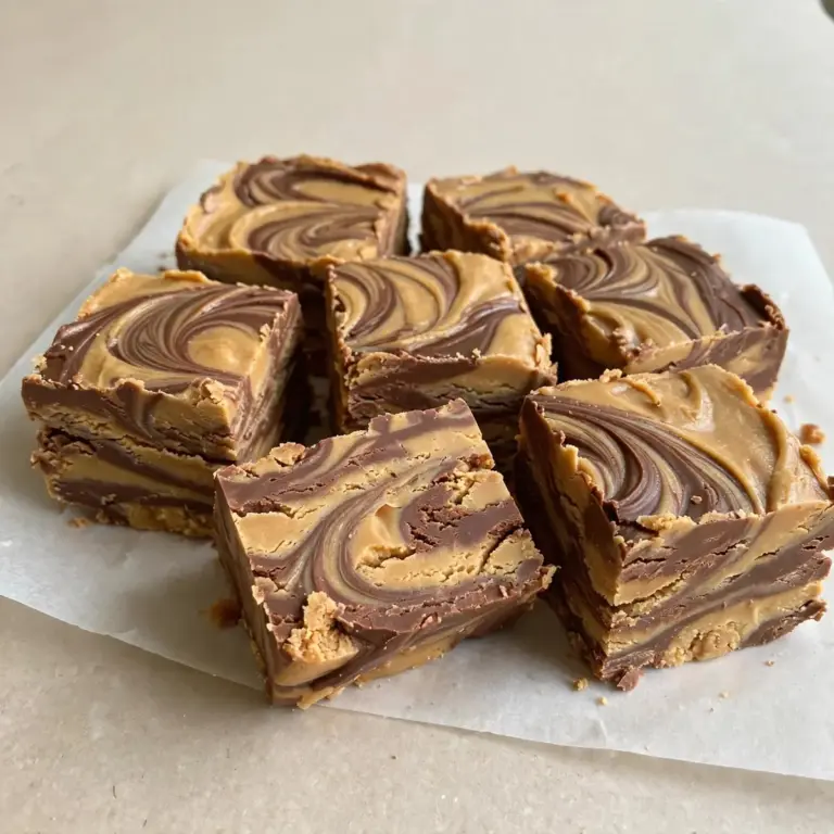 No-Bake Peanut Butter Chocolate Fudge