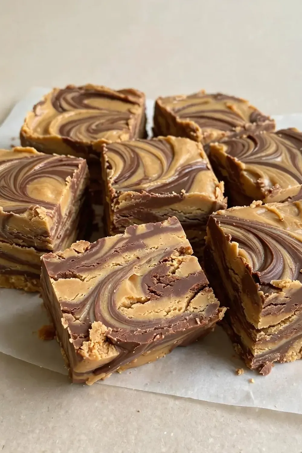 No-Bake Peanut Butter Chocolate Fudge