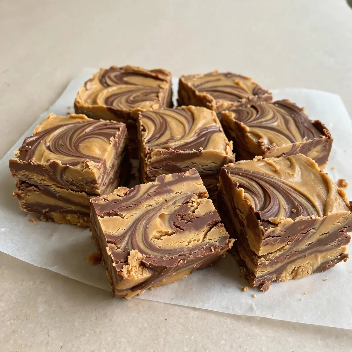 No-Bake Peanut Butter Chocolate Fudge