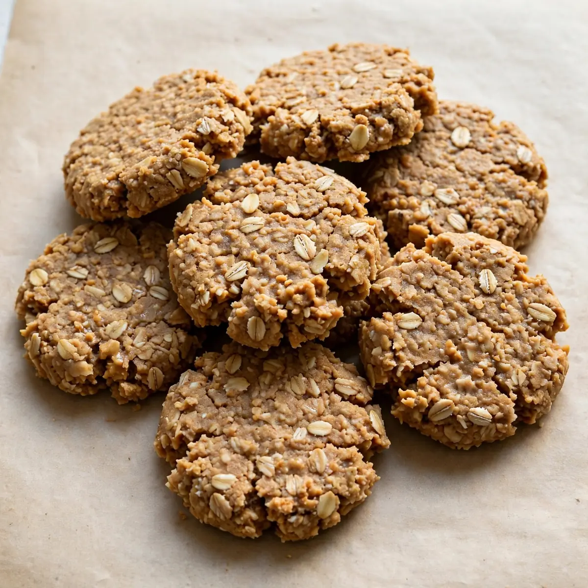 No-Bake Peanut Butter Oat Cookies