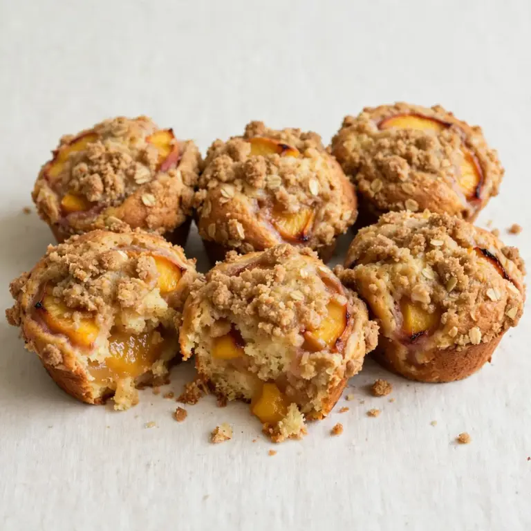 Peach Cobbler Muffins