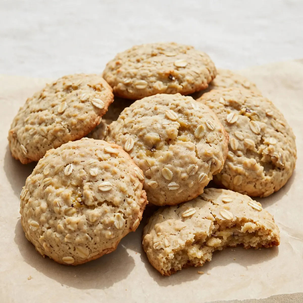 Soft Banana Oat Cookies