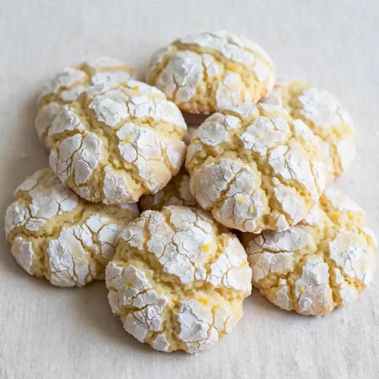 Soft Lemon Crinkle Cookies