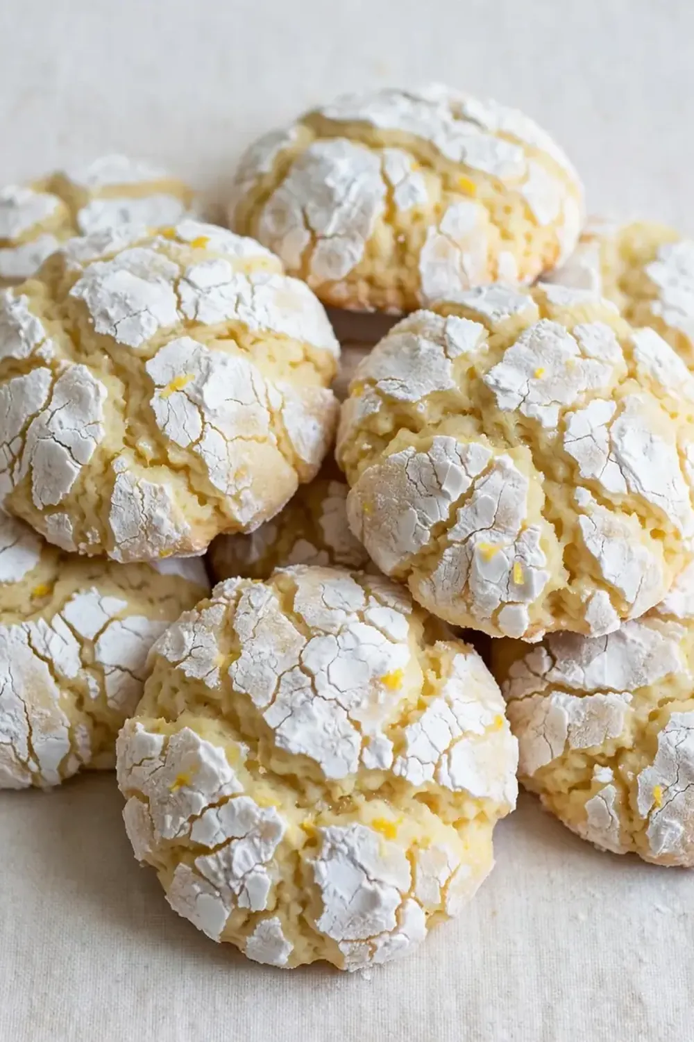 Soft Lemon Crinkle Cookies