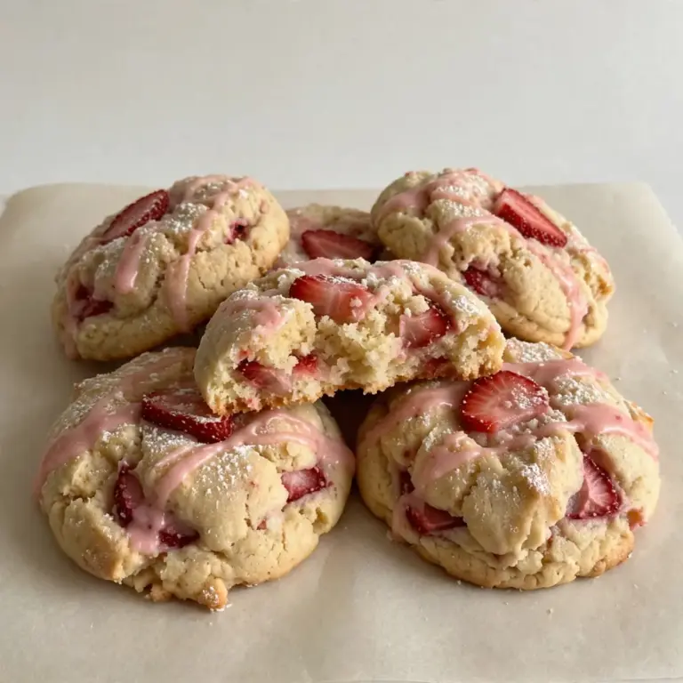 Soft Strawberry Shortcake Cookies