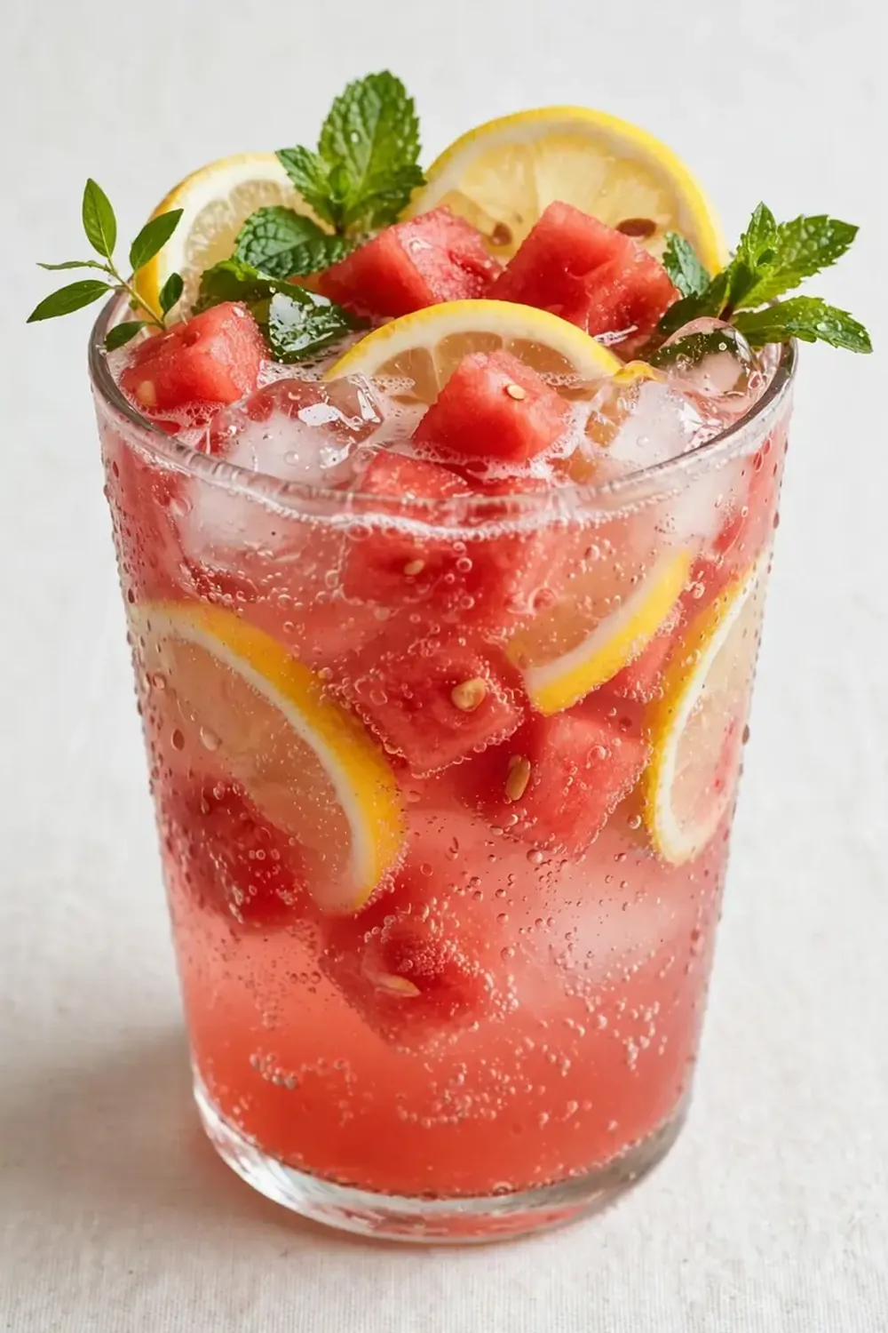 Sparkling Watermelon Lemonade Mocktail
