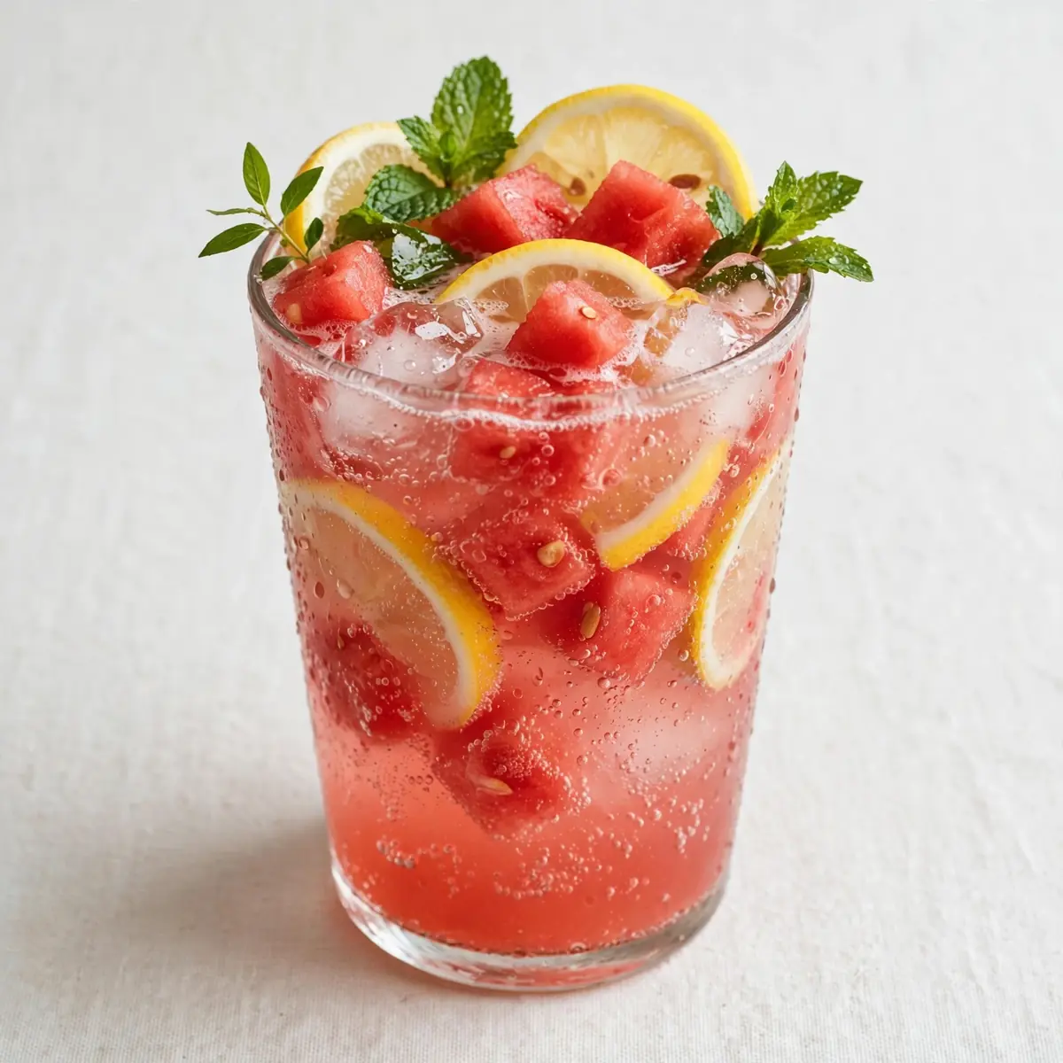 Sparkling Watermelon Lemonade Mocktail