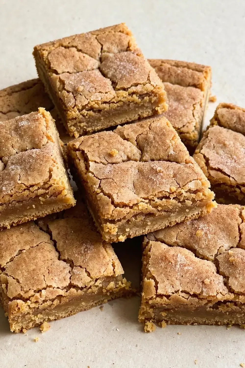 Thick and Chewy Snickerdoodle Bars